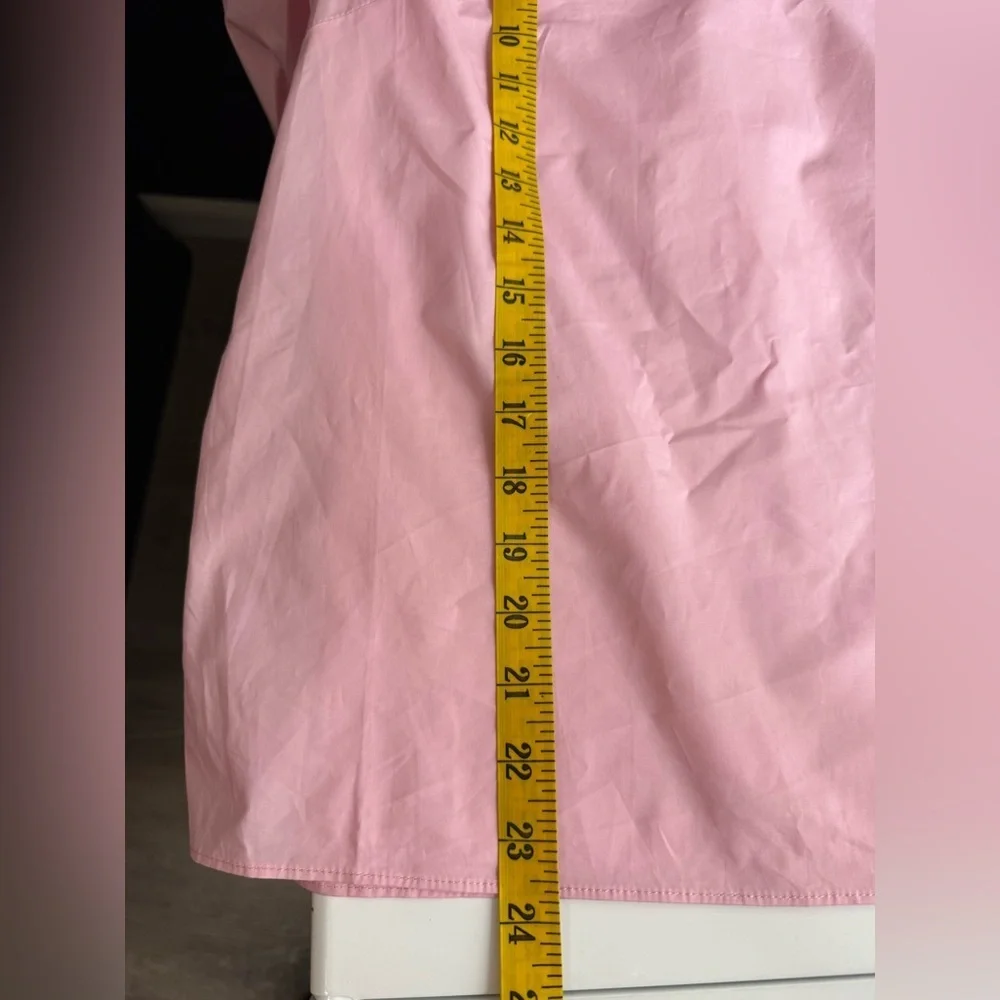 NEW English Factory Pink Poplin Puffed Sleeve Top Sz Small